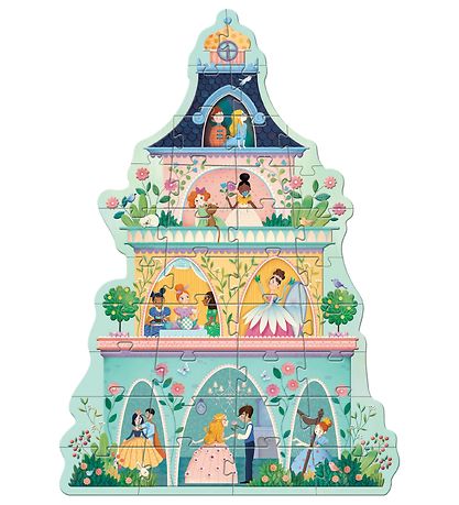 Djeco Jättepussel - 36 Delar- 90 cm - Prinsessatorn