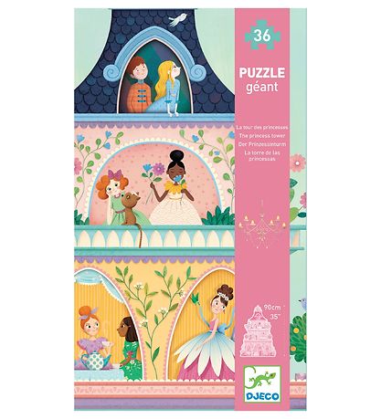 Djeco Jättepussel - 36 Delar- 90 cm - Prinsessatorn