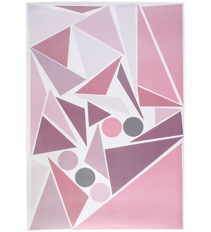 Sebra Wallstickers - Bleikt Geómetrískur fugl