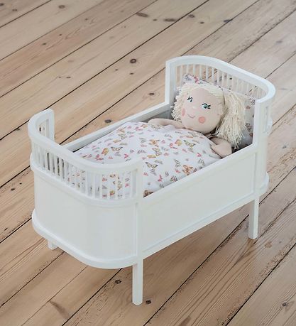 Smallstuff Doll Bed w. Mattress - Roseline - White