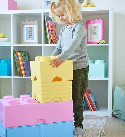 LEGO® Storage Geymslukassi - 8 Hnúðar - 50x25x18 - Bleikt