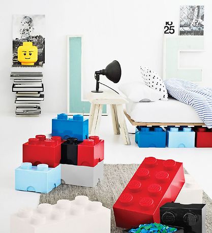 LEGO® Storage Geymslukassi - 4 Hnúðar - 25x25x18 - Ljósblátt