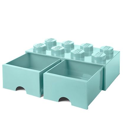 LEGO® Storage Storage Drawer - 8 Stud - 50x25x18 - Aqua Blue