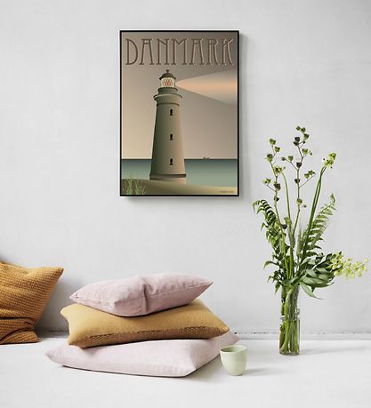 Vissevasse Poster - 50x70 - Denmark - Lighthouse