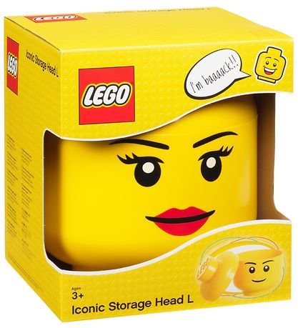 LEGO® Storage Aufbewahrungsbox - Groß - Kopf - 27 cm - Mädchen