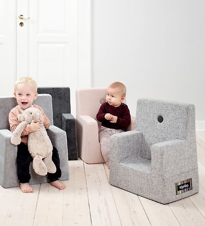 by KlipKlap Armchair - Kids Chair - 43x43x50 cm - Multi Grey/Gre