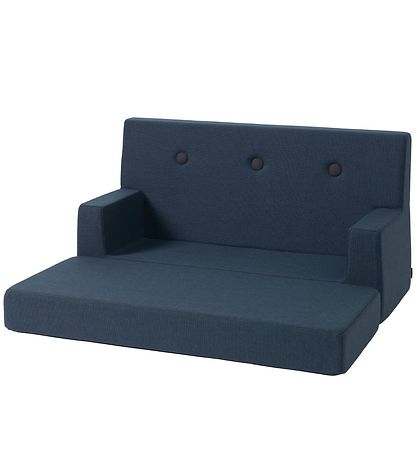 by KlipKlap - Kids Sofa - 100 cm - Dark Blue/Black