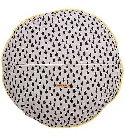 Oreiller Bloomingville - Ø50 cm - Gris/Jaune av. Nuages