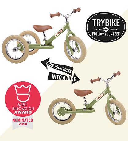 TryBike Balance Bike - Steel - Grey