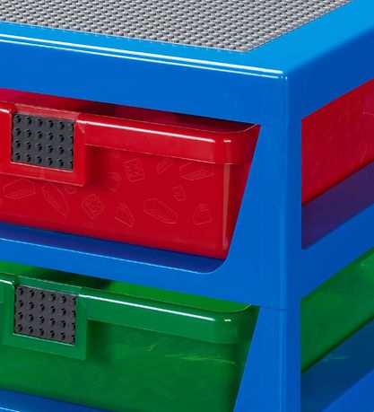 LEGO® Storage Geymsla M. 3 skúffur - 34x32x38 - Bláar