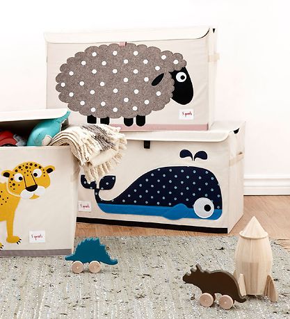 3 Sprouts Storage Box - 38x61x37 - Whale