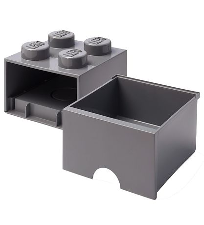 LEGO® Storage Storage Drawer - 4 Knobs - 25x25x18 - Mdesert gr