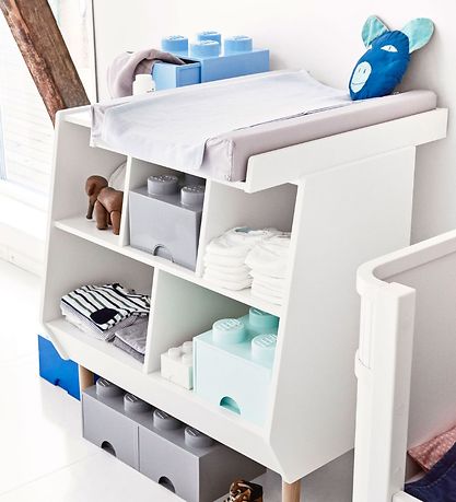 LEGO® Storage Storage Drawer - 4 Knobs - 25x25x18 - Mdesert gr