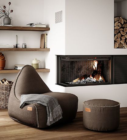 SACKit Beanbag - Canvas Lounge Chair - 96x80x70 cm - Brown