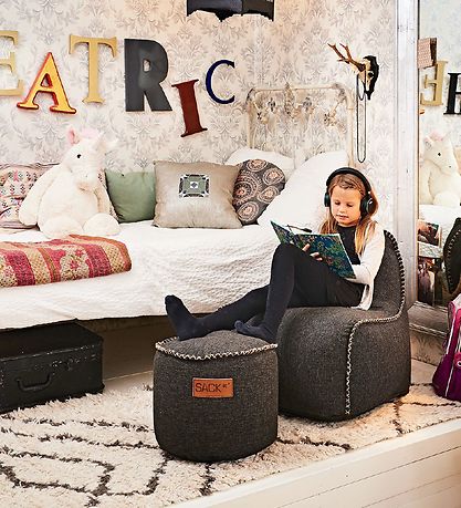 SACKit Pouf - Cobana - Junior - 35x35 cm - Grey