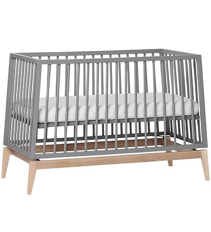 Leander Luna Babybett - 120x60 - Grau/Eiche