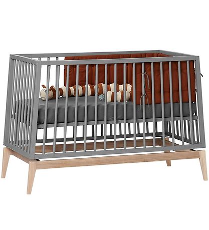 Leander Luna Babybett - 120x60 - Grau/Eiche