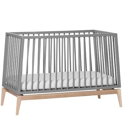 Leander Luna Babybett - 120x60 - Grau/Eiche