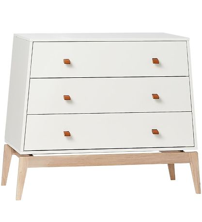 Leander Luna Kommode - 103x52x86White/Eg