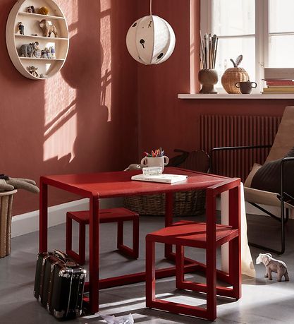 ferm Living Stool - Little Architect - 33x23x23 cm - Poppy red