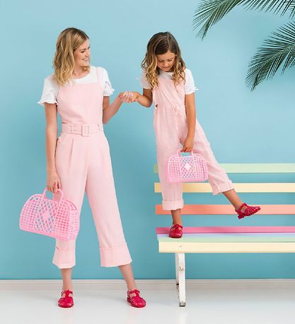 Sun Jellies Large Folding Basket - Retro - 37x30x11 cm - Pink