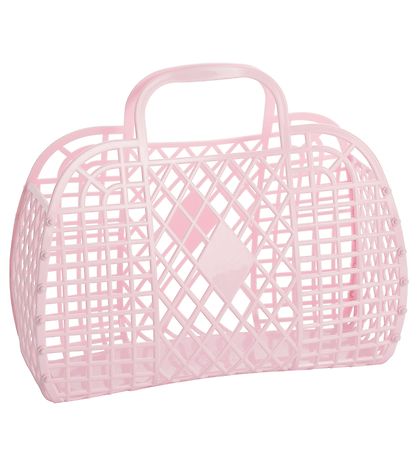Sun Jellies Large Folding Basket - Retro - 37x30x11 cm - Pink