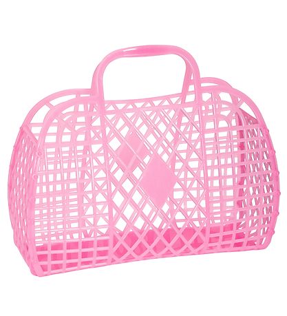 Sun Jellies Large Folding Basket - Retro - 37x30x11 cm - Neon Pi