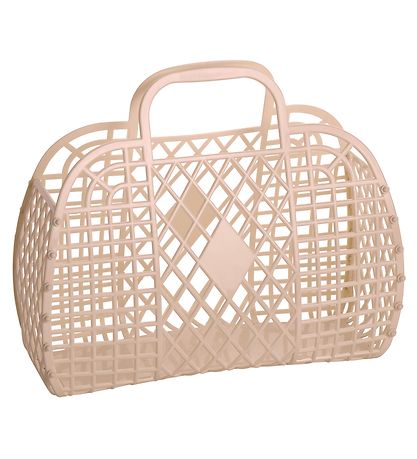 Sun Jellies Large Folding Basket - Retro - 37x30x11 cm - Latte
