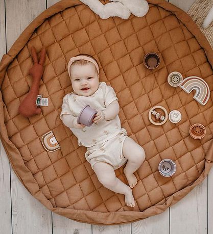 Play&Go Toy Storage Bag Blanket - Ø120 - Soft Organic - Tawny Br