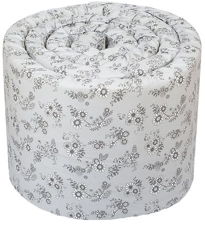 Smallstuff Bed Bumper - Flower Garden - Grey