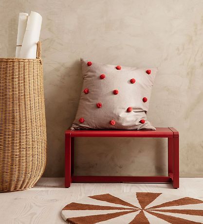 ferm Living Teppich - 70 cm - Wolle - Dark Brick/Off White