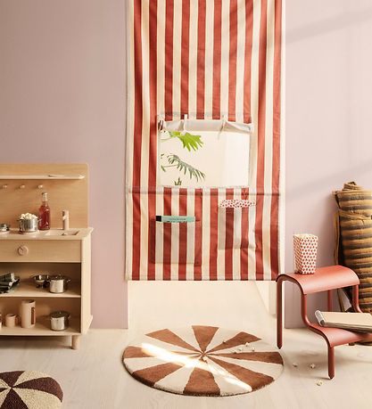 ferm Living Teppich - 70 cm - Wolle - Dark Brick/Off White