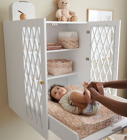 Cam Cam Changing Table - Wall Mounted - Harlequin - Light Sand
