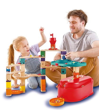 Hape Kugelbahn - Quadrilla - 66 Teile - Track Bucket Set