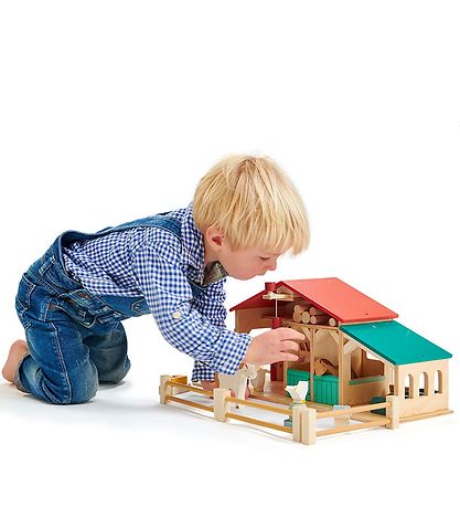Tender Leaf Wooden Toy - Horse Stable For Dollhouse - Large