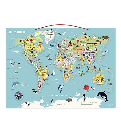 Vilac World Map - Magnetic - English Version
