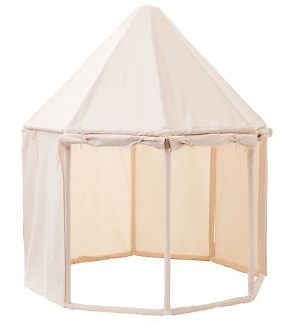 Kids Concept Paviljong Tält - 122x142 cm - Naturvit
