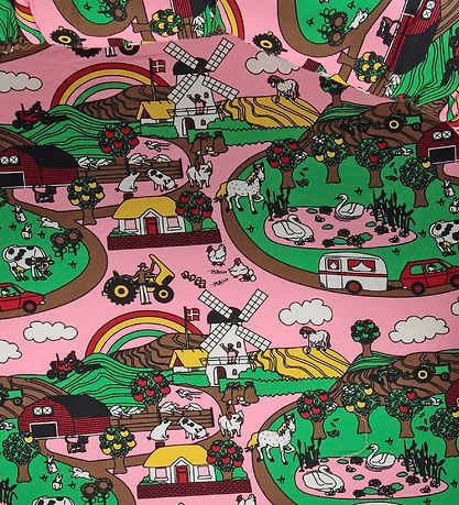 Småfolk Ungbarna hreiður - 75x75 - Bleikt M. Landslag