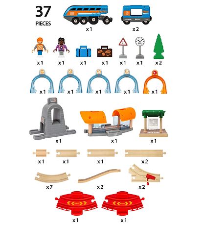 BRIO Railway - Action Tunnel Travel Set - 37 Parts 33972