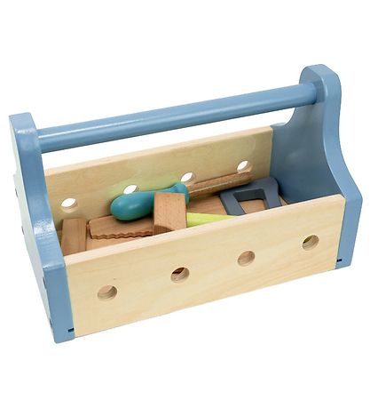 MaMaMeMo Toolbox - Wood/Light Blue