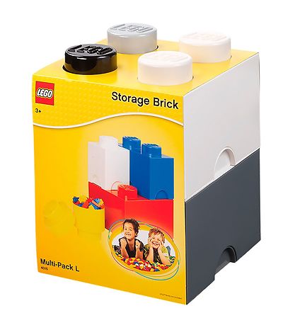 LEGO® Storage Storage boxes - 25x25x18 - 4-Pack - Gray Mix