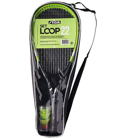 Stiga Badmintonset - Loop 22 Speed - 6 Delar - Svart/Grön