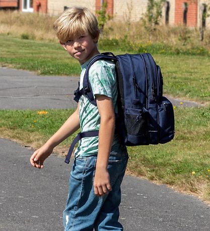 Jeva School Backpack - Square - Indigo