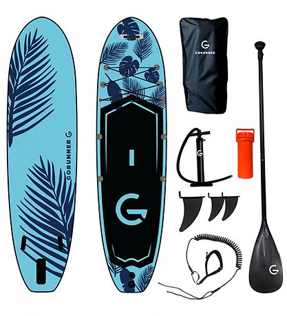 GoRunner Stand Up Paddle Board - 320x84 cm - Flower - Blue