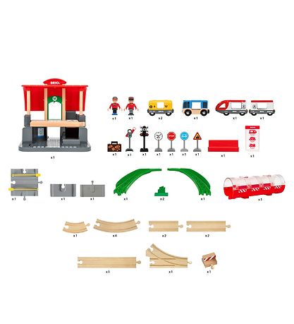 BRIO Spielzeug - Hauptbahnhof Set - 37 Teile 33989