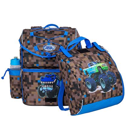 Jeva School Backpack - Intermediate - Monster Truck Dragon