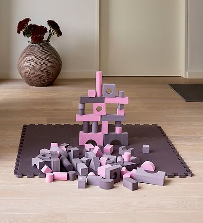 BabyDan Building Blocks - Soft Blocks - Pink/Purple