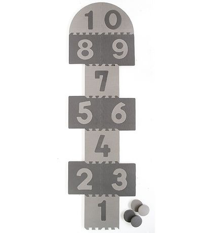BabyDan Bucket Foam Floor - Jump & Play - Assorted - Grey