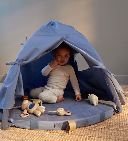 Filibabba Multimattress - Loui - Ø90 cm - Warm Blue