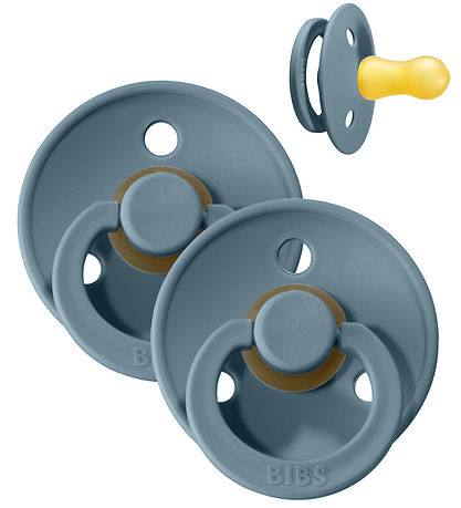 BIBS Colour Pacifiers - Size 2 - 2-Pack - Round - Petrol